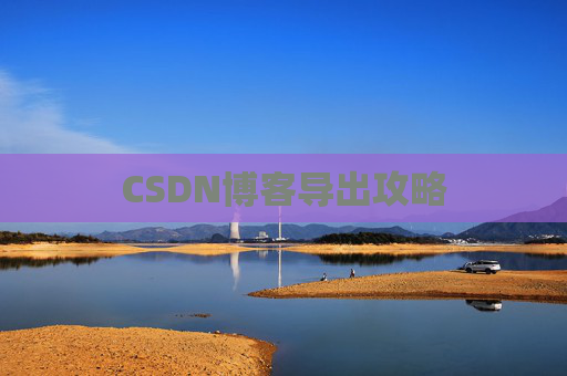 CSDN博客导出攻略